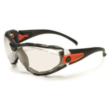 DELTA PLUS AntiFog FoamLined Clear Safety Glasses with Adjustable Temples GG-40C-AF